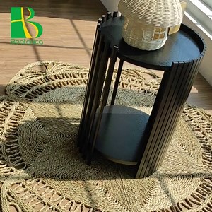 Wooden Side Table, Side Table (Black)