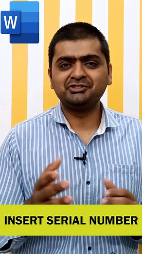 🙋‍♀️INSERT SERIAL NUMBER IN MS WORD 🙋‍♀️ #creativelearningbyritesh #msword #msoffice #msexceltips #shortfeed #shorts #FacebookPage | Creative Learning By Ritesh