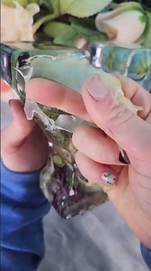 Removing Liquid Latex from an Epoxy Resin Floral Piece