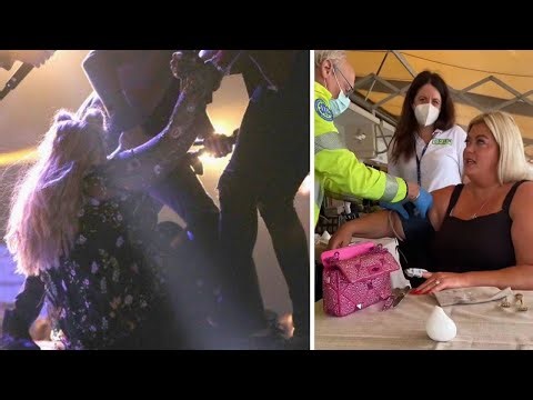 Gemma Collins collapsed to the floor after suffering a worrying medical emergency