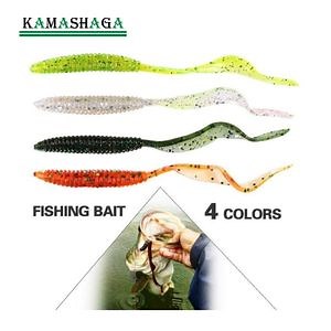 [Hot Item] Kamashaga Fishing Lures Bass Worm Bait Grubs Lures for Saltwater Freshwater Trout Bass Fishing