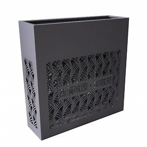 [Hot Item] Black Steel Planter Box Heavy Duty Metal Flowerpot for Patio Garden & Partition Screen
