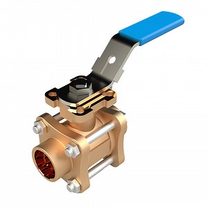 [Hot Item] 3-Piece Direct Mount Bronze Ball Valve for Piped Medical Gas System