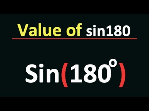 Value of sin180 || How do you find sin180 degree