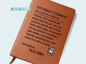 Personalized Aerospace Engineer Journal, Dictionary Definition Gift for Aerospace Engineers, Aviation Students, Rocket Designers - Etsy