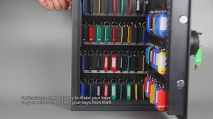 Key Case Leather Key Holder Keychain Key Pouch Waist Hanging Key Protector, Key Organizer, With 6 Key Fob Hooks and A Removable Key Ring, Suitable for Men and Women