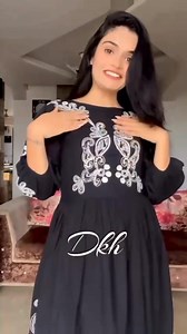 *DKH* *Dk5857* Pre order *A Wardrobe must have* Premium cotton dress with Placement embroidery on front back & sleeves.. Sizes 36 to 44 *Black colour* | Woman's choice | Facebook