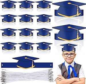 38 PCS Paper Crown Graduation Hats for Kids Graduation Cap Kindergarten Preschool Graduation Gifts Decorations