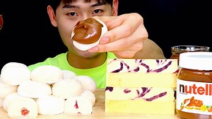 18K views · 633 reactions | Nutella Cream Cheese, Glutinous Rice Cake and Stick Cheesecake | Mukbang Collector | Facebook