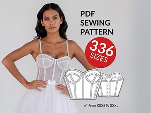 BUSTIER CORSET (sewing Pattern PDF, 336 Sizes) - Etsy Canada