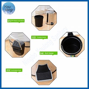[Hot Item] Stainless Steel Pedal Waste Bin Dustbin Trash Can Indoor Ss Foot Pedal Bin