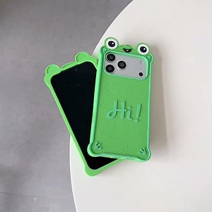 Green Big Eye Frog Soft Silicone iPhone Case
