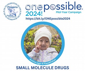 Because of your support…👏👏👏 The Progeria Research Foundation is exploring 3 therapeutic pathways to treat & cure #Progeria, attacking this disease at the protein, RNA, and DNA levels. 💙 Today, learn how we’re working at the protein level, with: SMALL MOLECULE DRUGS 🟣 HOW does it work? This treatment reduces the level of the toxic progerin protein that causes Progeria. 🟣 WHAT is PRF’s role? PRF is collaborating with the biotech company PRGS&T to begin a new clinical trial exploring whether 