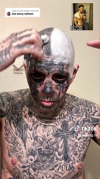 Replying to @Juice daddy finally shaved my head today. So you guys can see the my top head tattoo i love so much! 🫶 #foryou