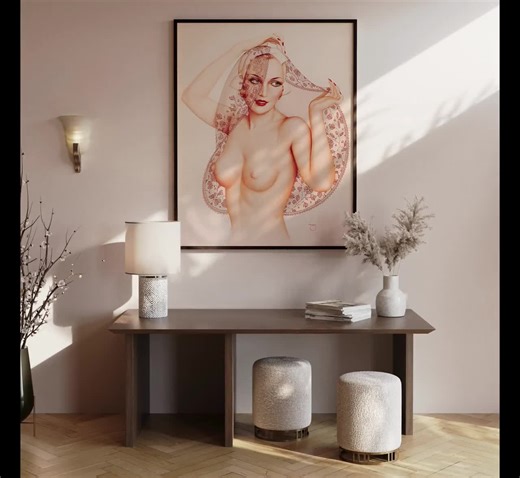 Alberto Vargas Pin-up Girl Poster, Vintage Art Print, 1940s-50s - Etsy