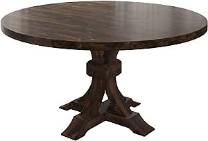 JAMES + JAMES Violet Hardwood Round Table (72" Round x 30" H, Tobacco Finish)