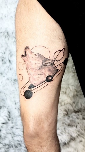 Create your universe ✨🌍🐺 #lonewolf #tattoo #universe #solarsystem #tattoos #wolftattoo #guyswithtattoos #zentattoo | Zen Tattoo