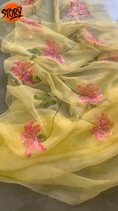 Hand painted Muslin Dupatta with Karchupi work ❤️❤ #designdresss #handpainted #brushstory #onlineshopping #handpaint #Brushstory | Brush Story