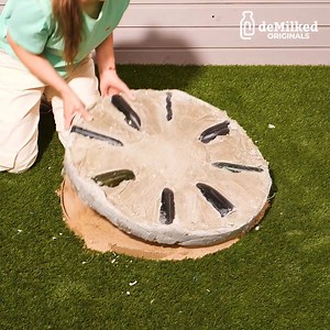 Unusual Table with Cement & Bottles | DeMilked