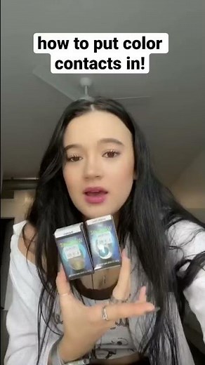 how to put color contacts in for halloween!! 😵‍💫