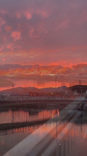 夕焼け🌆 #行橋市 #yukuhashi #散歩 #夕焼け #田園風景
