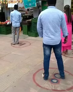 #SocialDistancing is the only way to keep ourselves safe from #coronavirus while purchasing daily essentials. Such markings, as shown in the video, are being used to maintain individual distance at Mother Dairy milk parlours and Safal vegetables shops etc. | National Dairy Development Board