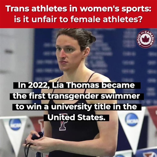 2K views · 141 reactions | This is completely unfair to female athletes If your daughter lost a scholarship or a spot at the Olympics or the World Championships because she had to compete against biological males, how would you react? | Proud To Be Canadian | Facebook