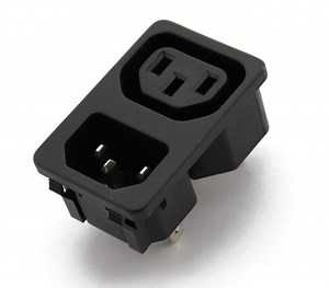 [Hot Item] 10A 250V Power Entry Module En60320 C13 C14 Inlet Outlet Snap in Panel Socket