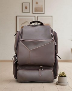 Handmade Waxed Leather Backpack | Vintage Cowhide Travel Rucksack - Etsy