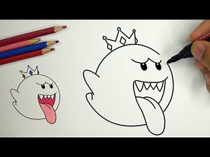 HOW TO DRAW KING BOO FROM MARIO | DRAWING MARIO CHARACTERS TUTORIAL