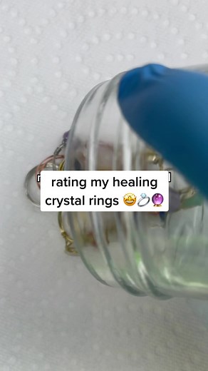 healing crystal rings 💖💍 #fyp #nails #pressonnails #pressons #wirerings #wirewrappedjewelry #crystalrings #wirejewelry #ratings #ratingmy #crystaltok #ratingmynails