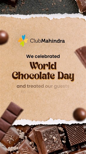 Chocolate lovers, assemble! 🍫Celebrating World Chocolate Day at Club Mahindra Resorts was a pure joy for all. Our guests savoured delicious chocolates and sweet delights, creating cherished memories with every bite. Come and experience the sweetness of indulgence at Club Mahindra Resorts, where every day is a celebration of delicious moments and unforgettable memories!#WorldChocolateDay #Chocolate #ChocolateDay #ClubMahindra #ClubMahindraResort #Resort #Celebration | Club Mahindra