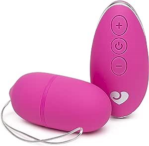Lovehoney Thrill Seeker Vibrating Egg - 3 Inch Bullet Vibrator with Remote Control - Vibrator for Women with 6 Speeds & 10 Patterns - Waterproof - Pink