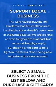 The Coronavirus (COVID-19) Pandemic has hit small business hard in the short time it’s been here in the United States. We are looking at even tougher times ahead, but we can all help by simply purchasing a gift card to help lighten the stress of not being able to perform business as usual. | FXV Digital Design | Facebook