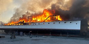 Three-alarm fire at SeaBrook Harbor claims building, five boats, NOFD says