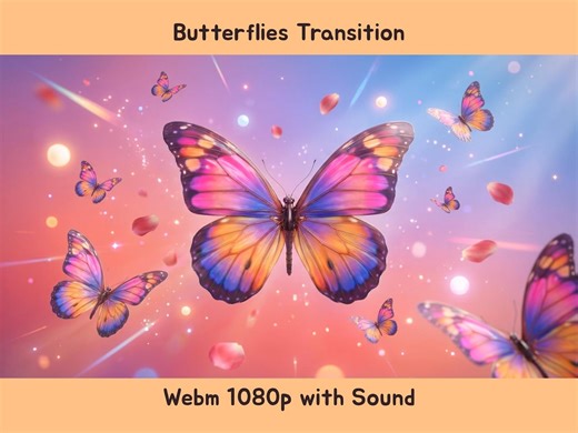 3D Butterfly Stream Transition | WEBM Overlay, Sound Included (1080p Digital Download) - Etsy UK