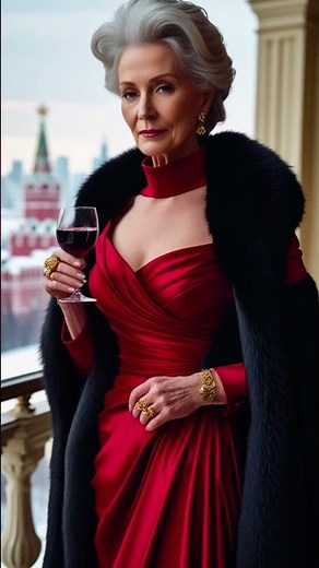 Mature Women Over 60 In Russian Inspired Fashion Trend Style