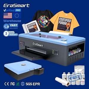 [Hot Item] Erasmart A3 30cm Impresora Digital Dtf para Camisetas, Chaquetas, Textiles, Gorras, Ropa, Tela, Camisetas de Algodón