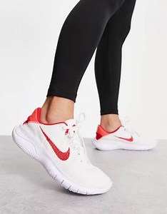 Nike Running Flex Experience 11 trainers in white and pink | ASOS