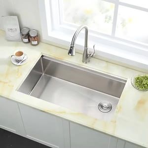 [Hot Item] Workstation Sink Slope Bottom Offset Drain Undermount Kitchen Sink 201/304