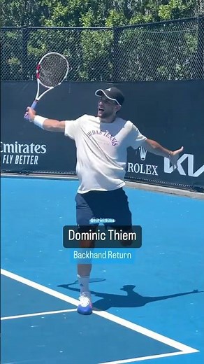 DOMINIC THIEM Backhand Slow-Motion at #AO2023 🎾🇦🇹 Will he defeat Rublev in Round 1⁉️ #AusOpen