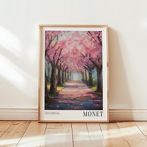 Claude Monet Cherry Blossom Print: Japanese Art Exhibition Poster - Etsy