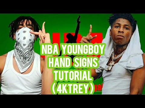 NBA YOUNGBOY HAND SIGNS TUTORIAL - 4KTREY