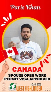Congrats Paris Khan on Obtaining a Canada Open Work Permit in just a short period with the expert guidance of West Highlander West Highlander is glad that our team was able to help you and provide you with the best service in gaining your Canada Open Work Visa It was an absolute pleasure being a part of your work in Canada journey and we wish you all the best in your future endeavours. The director at West Highlander, Ms Parwinder Kaur is a qualified Immigration Lawyer. With her comprehensive un