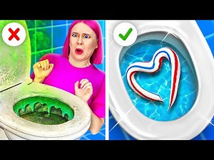 CRAZY BATHROOM AND CLEANING HACKS || Trending Gadgets & Crazy Toilet Tricks By 123 GO!LIVE