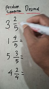 Cara mudah merubah pecahan campuran menjadi Desimal #belajar | Ayam bakar pa anto