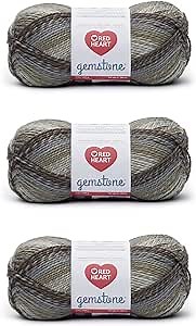 Red Heart Gemstone Diamond Yarn - 3 Pack of 200g/7oz - Acrylic - 5 Bulky - 312 Yards - Knitting, Crocheting & Crafts