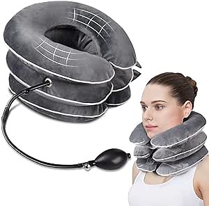 Amazon.com: Cervical Spine Correction Device, Inflatable Neck Support to Protect The Neck, Correct Neck Posture, Cervical Traction Stretcher : Health & Household