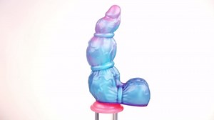 10.6 Inch Huge Monster Knot Dildo, Thick Silicone XL Dildo, Giant Fantasy Dragon Dildo with Big Suction Cup, 3-Knot Large with Fat Ball Dildo, Realistic Wide Dildo Adult Sex Toy