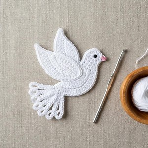 Crochet Dove Applique Pattern – Easy Bird Motif (PDF Pattern) - Etsy